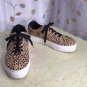 Qupid Leopard Print Fashion Sneakers